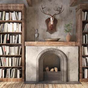 美式复古壁炉3D模型下载